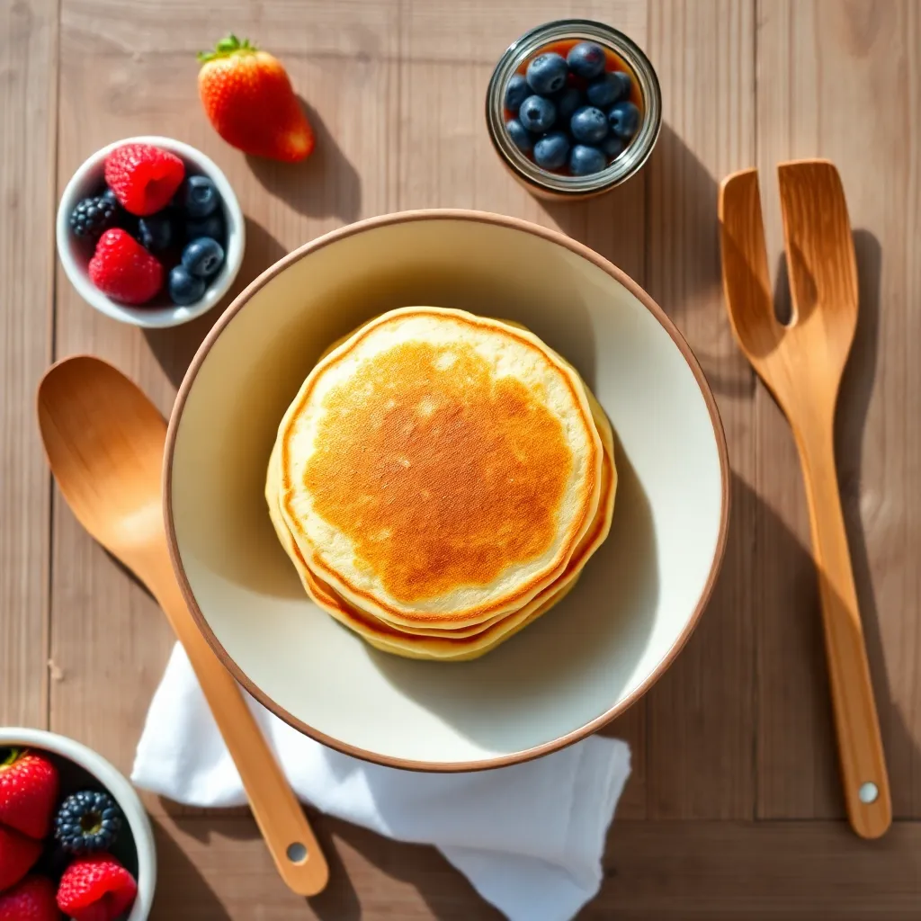 sami clarke breakfast pancake bowl recipe - Pancake Recipe Step Image