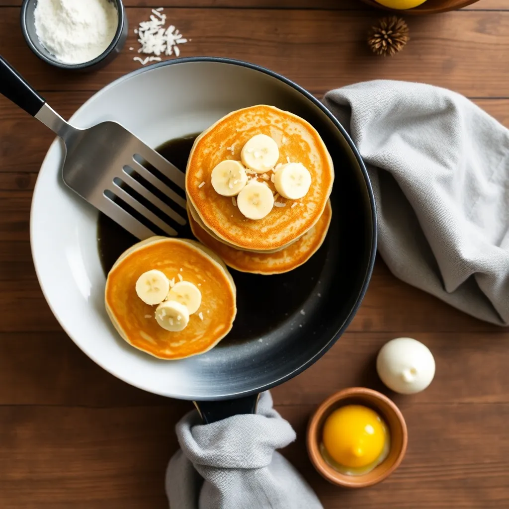 coconut flour banana pancakes recipe - Pancake Recipe Step Image