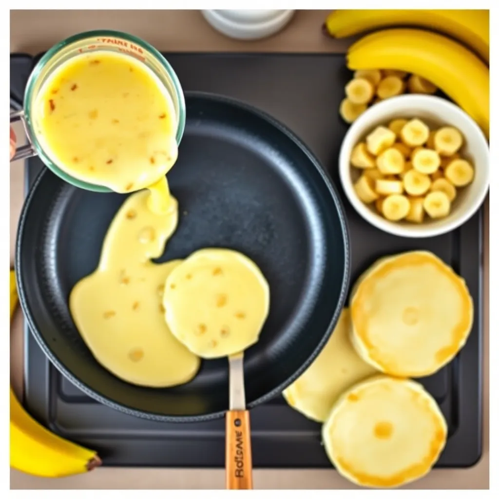 recipe for banana pancakes healthy - Pancake Recipe Step Image