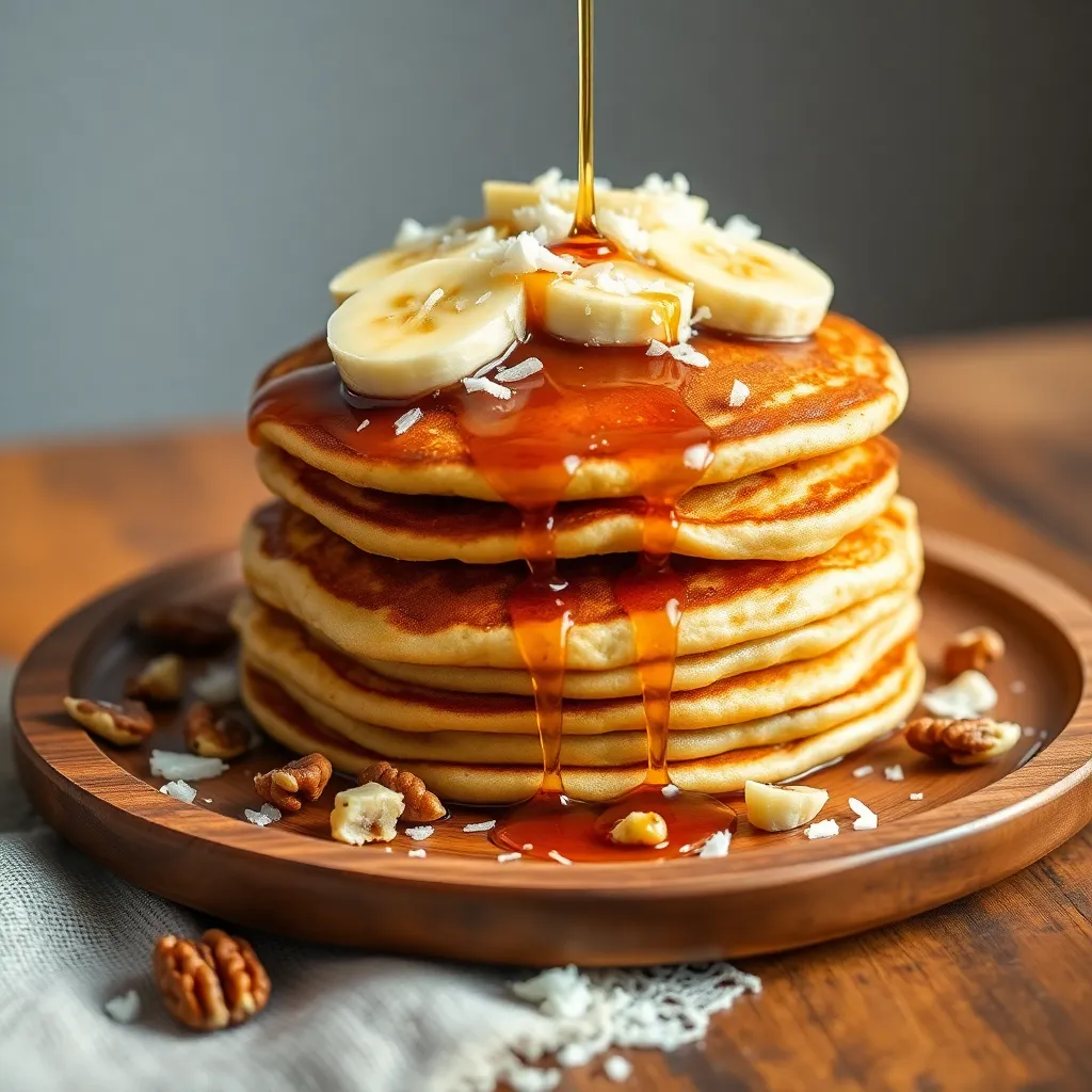 coconut flour banana pancakes recipe - Pancake Recipe Step Image