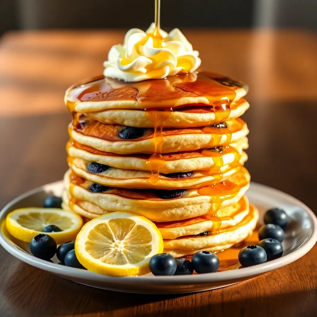 lemon blueberry pancake recipe - Pancake Recipe Step Image