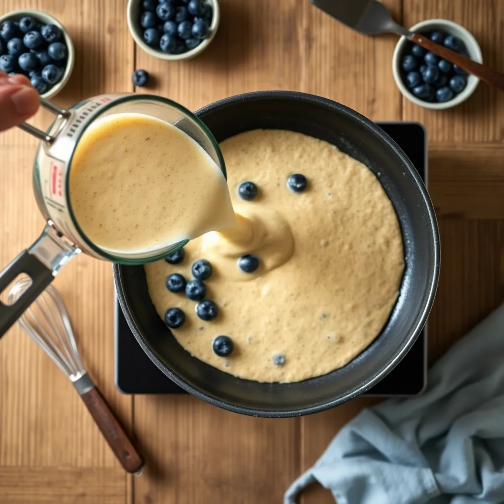 best buckwheat blueberry pancake recipe - Pancake Recipe Step Image