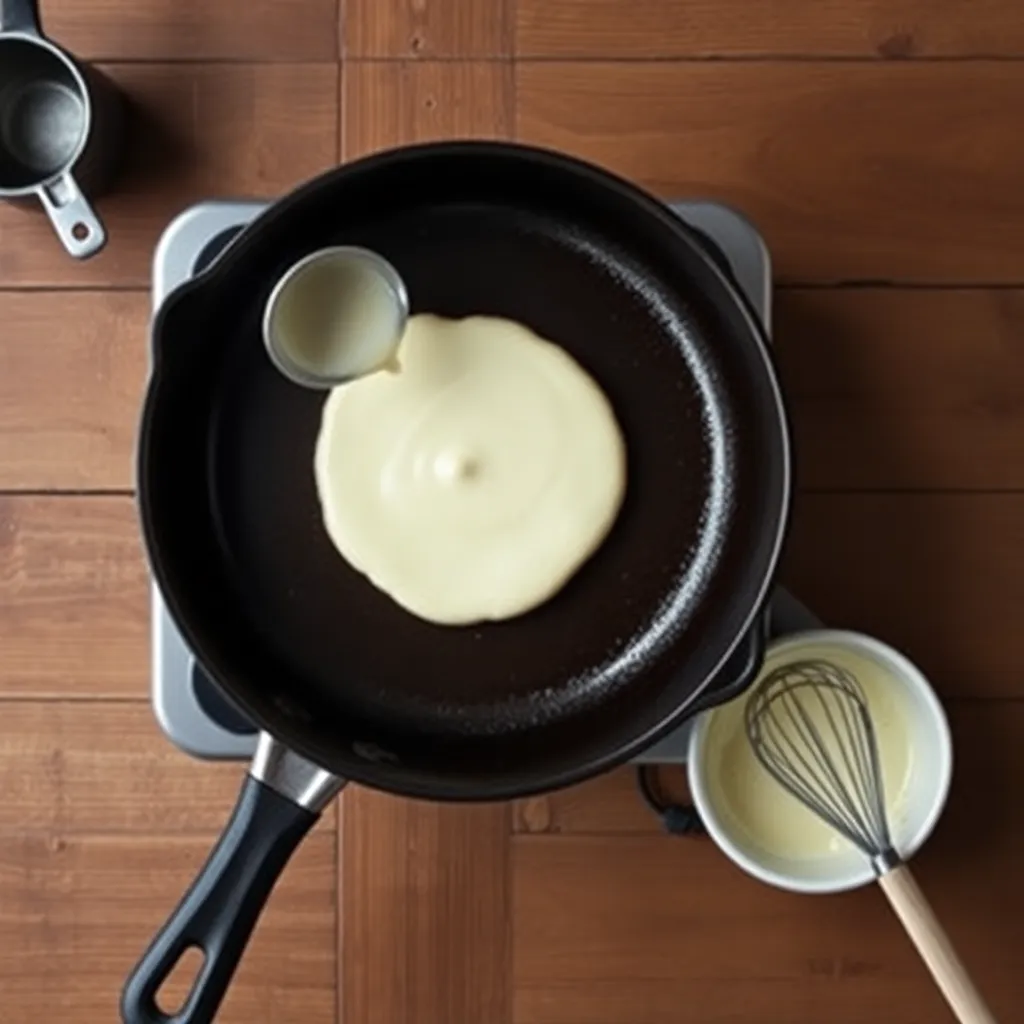 pancake recipe for 2 without baking powder - Pancake Recipe Step Image