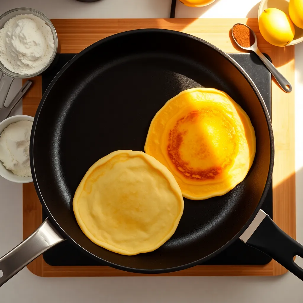 pancake recipe without eggs and baking powder - Pancake Recipe Step Image