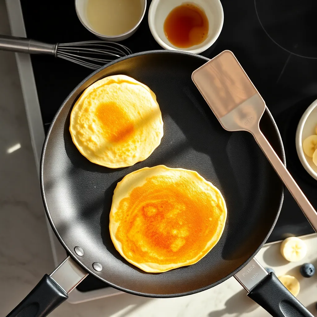 pancake recipe for two - Step 3: Bubbles Form