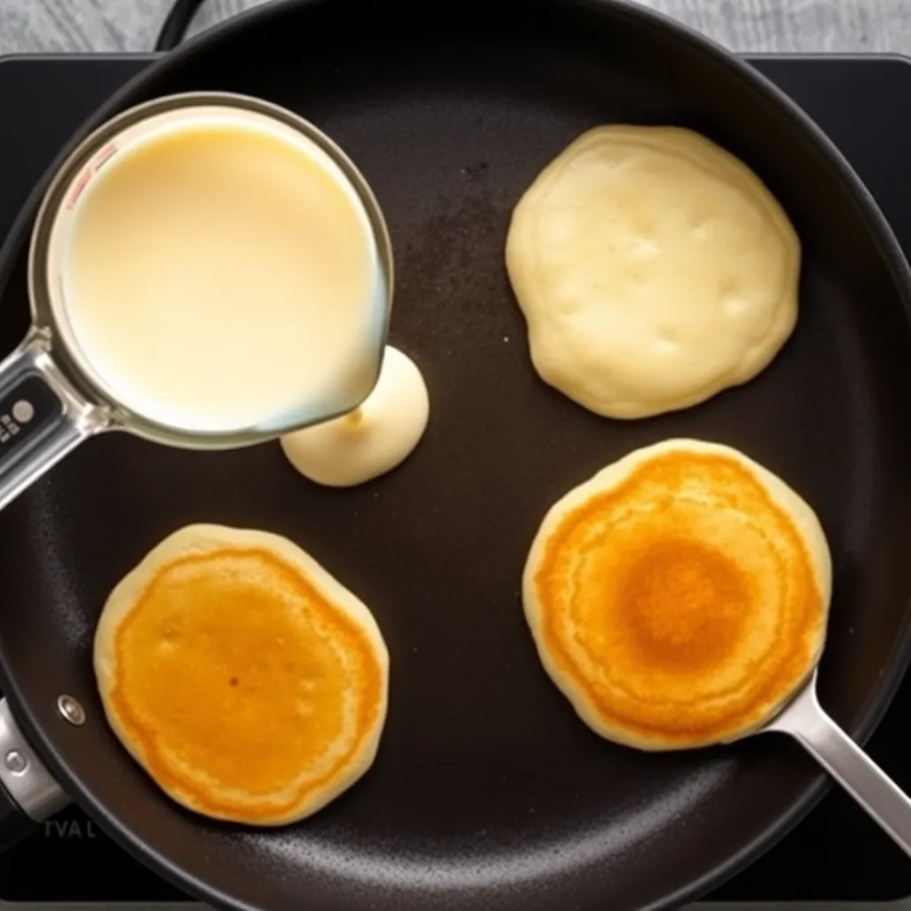 how to provide a classic pancake recipe with penfood - Pancake Recipe Step Image