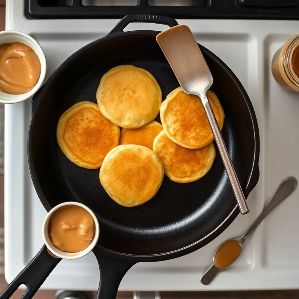 peanut butter pancakes recipe - Pancake Recipe Step Image