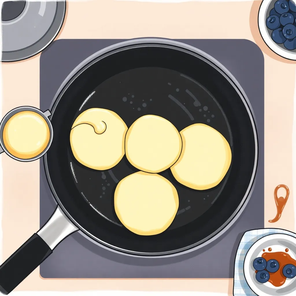 pancake recipe no milk or eggs - Pancake Recipe Step Image