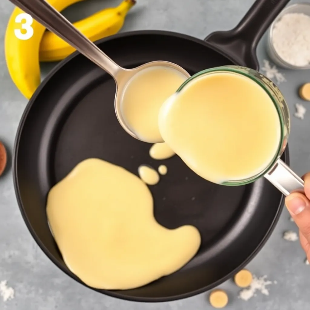 banana egg pancake recipe - Pancake Recipe Step Image