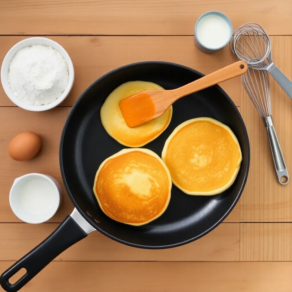 how to make pancakes from scratch recipe - Pancake Recipe Step Image