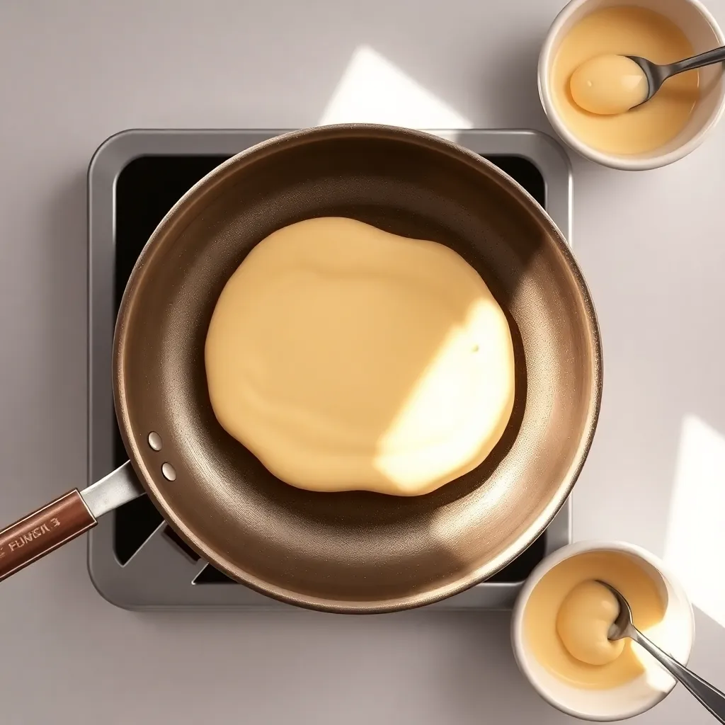 pancake recipe without eggs for one - Pancake Recipe Step Image