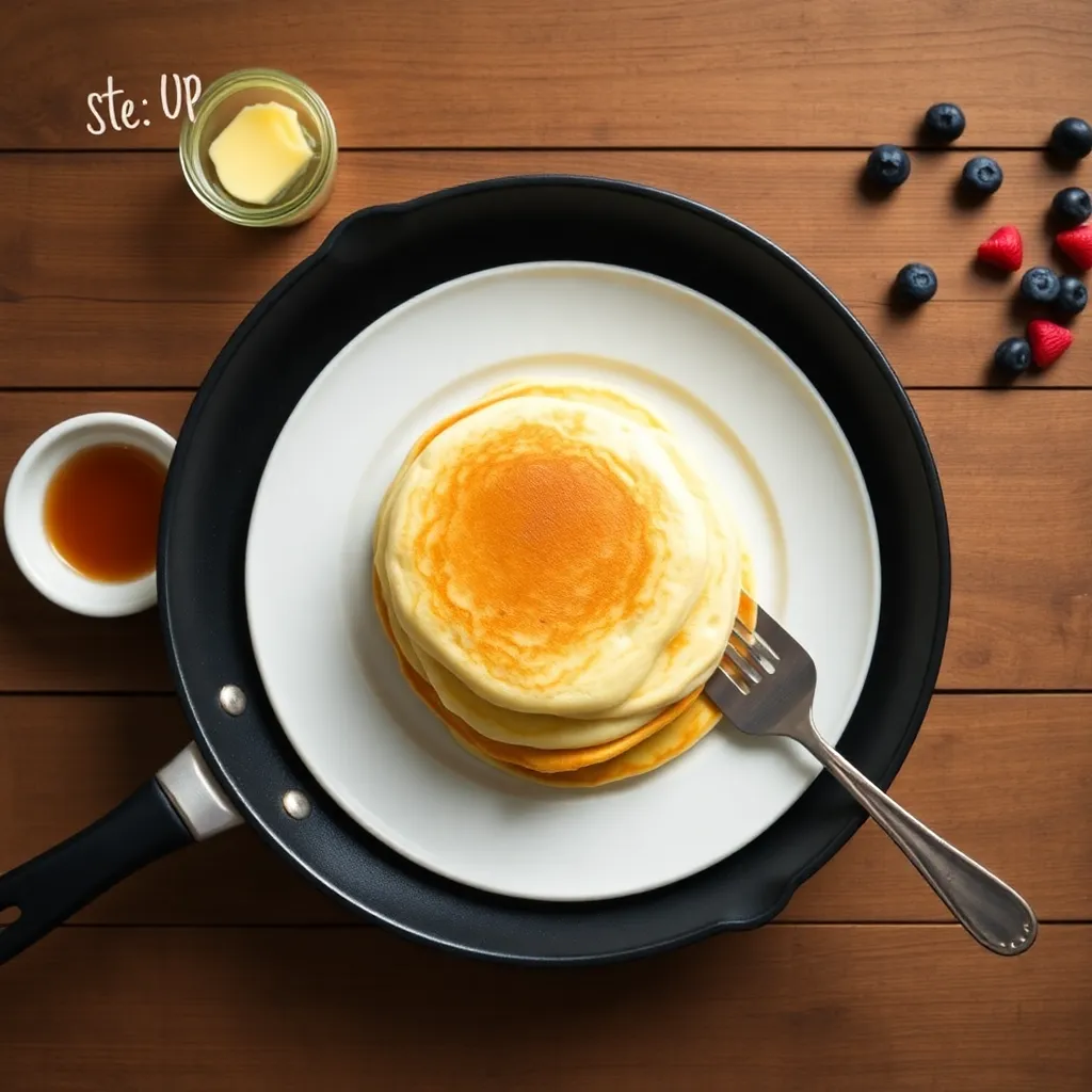 pancake recipe fluffy no baking soda - Pancake Recipe Step Image