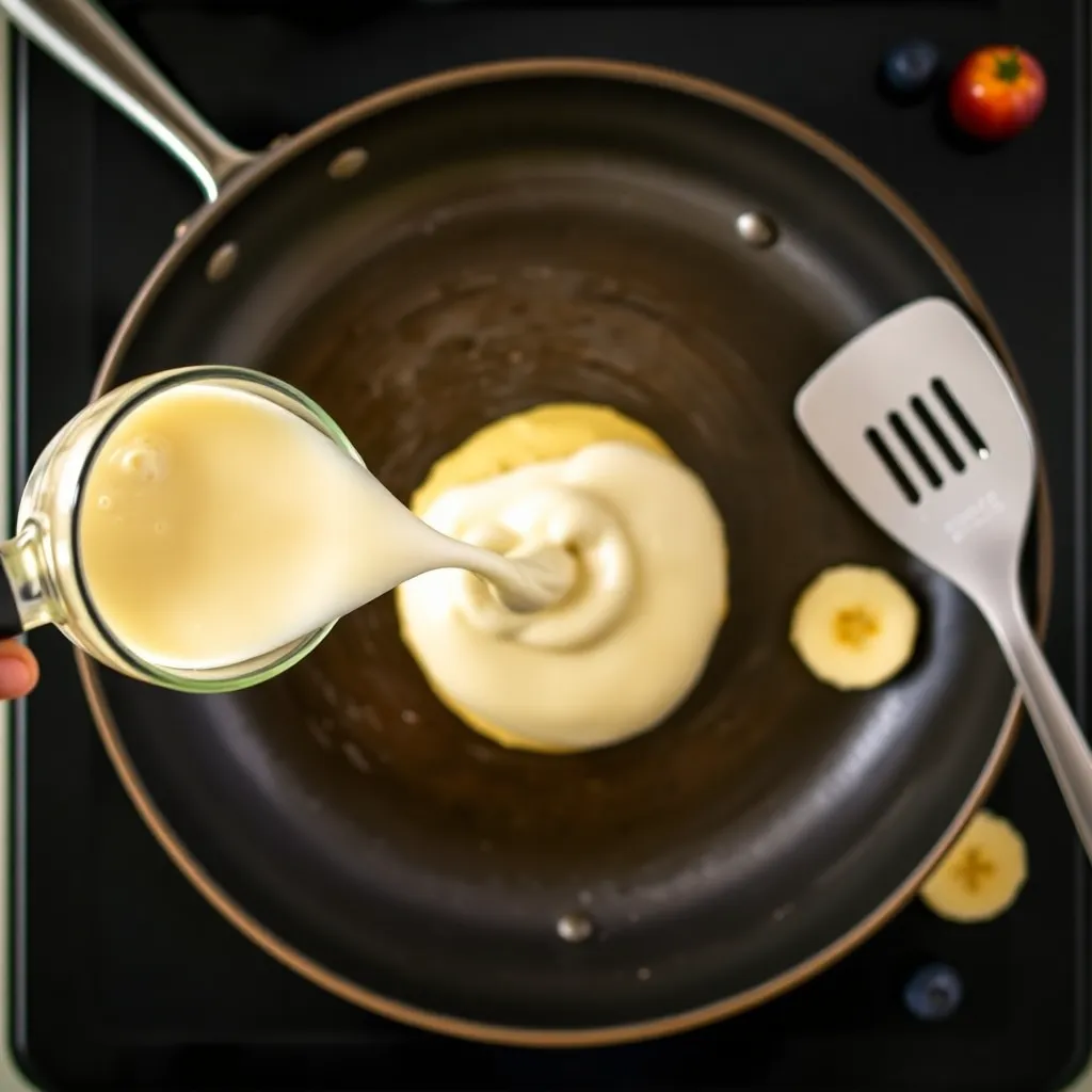 recipe for pancakes from scratch without milk - Pancake Recipe Step Image