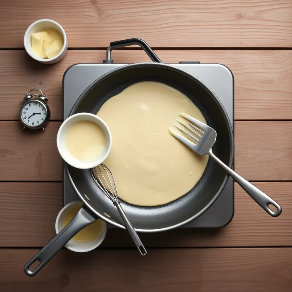 pancake recipe without baking powder - Pancake Recipe Step Image