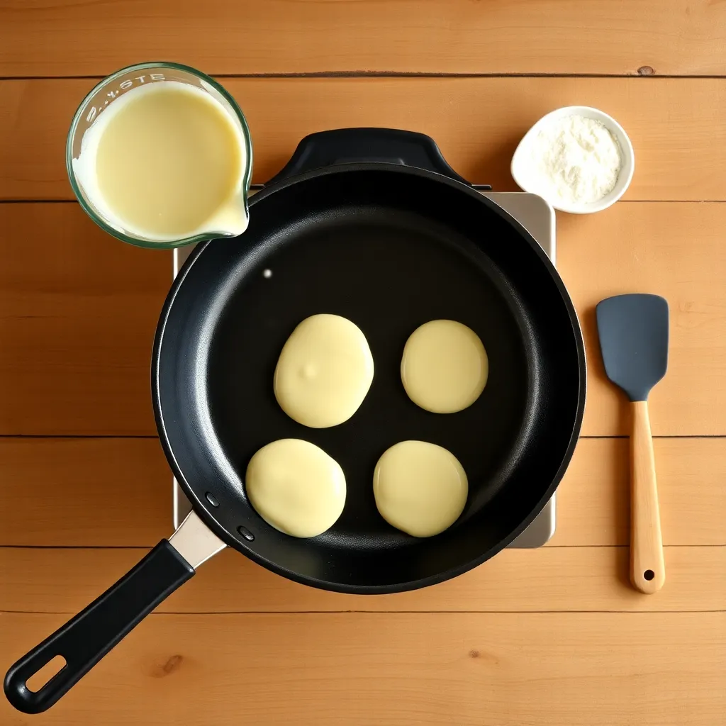 pancake recipe with self rising flour no egg - Pancake Recipe Step Image