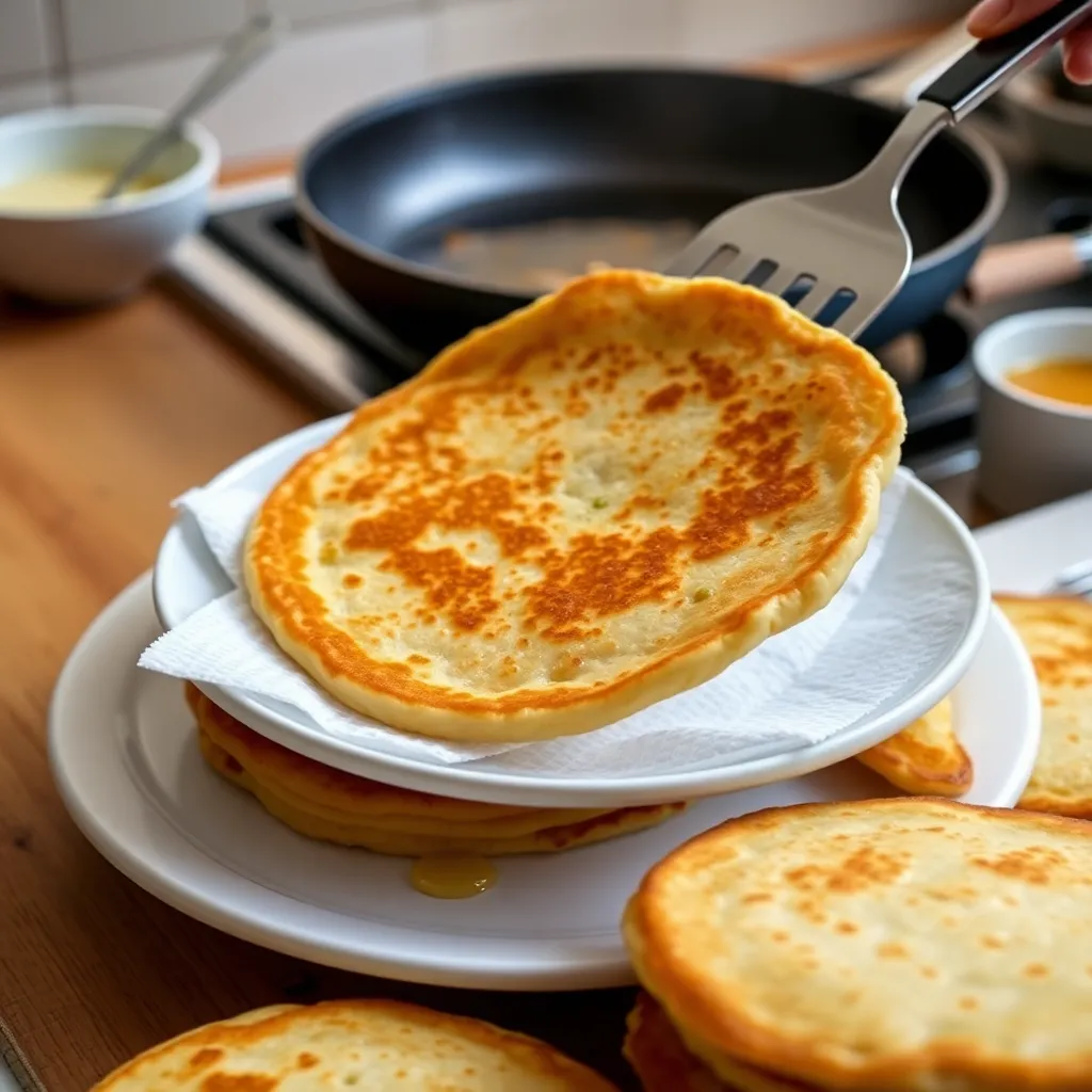 korean pancakes easy recipe - Pancake Recipe Step Image