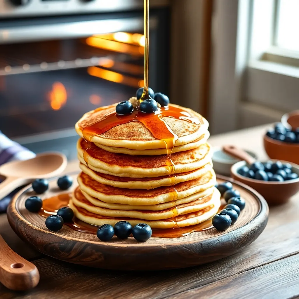 blueberry bisquick pancake recipe - Pancake Recipe Step Image