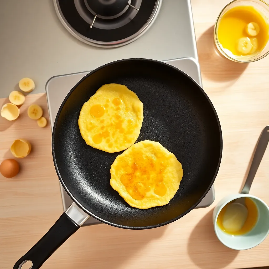 banana egg pancake recipe - Pancake Recipe Step Image