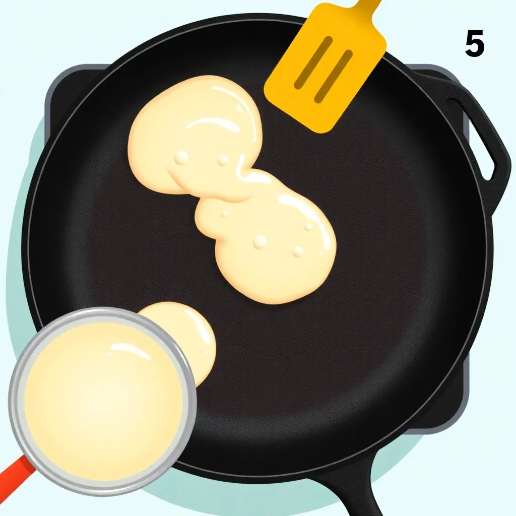 pancake recipe no butter or egg - Pancake Recipe Step Image