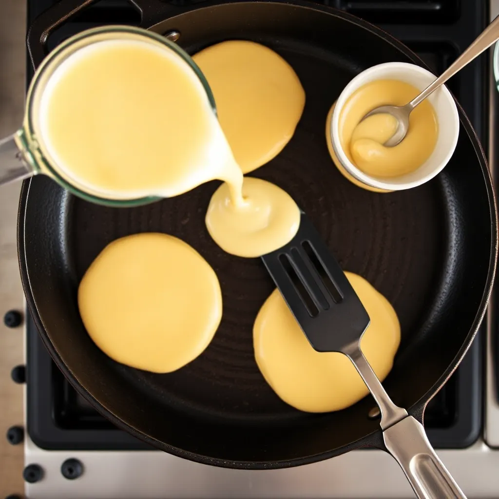 pancake recipe with self rising flour - Pancake Recipe Step Image