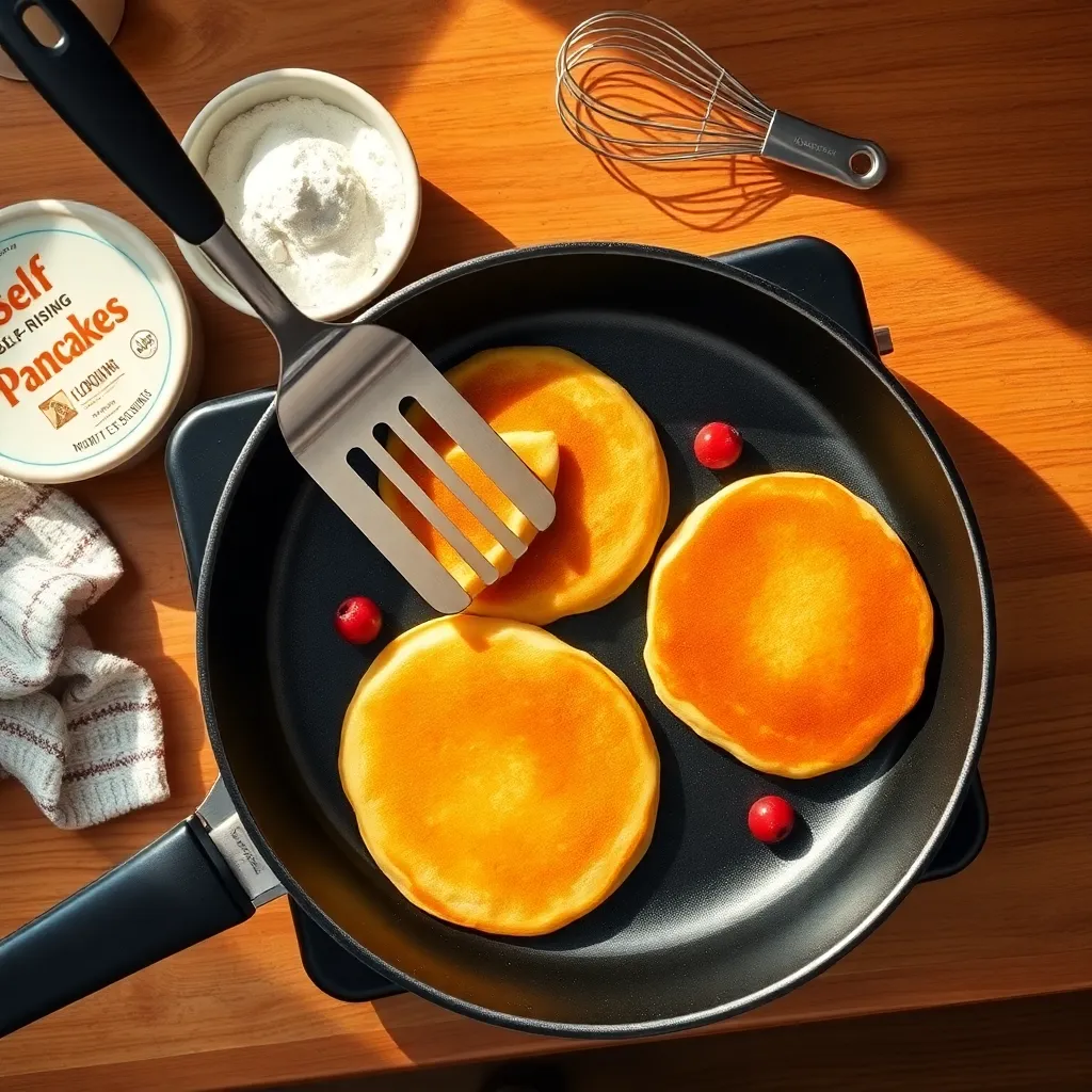 pancake recipe with self rising flour no egg - Pancake Recipe Step Image