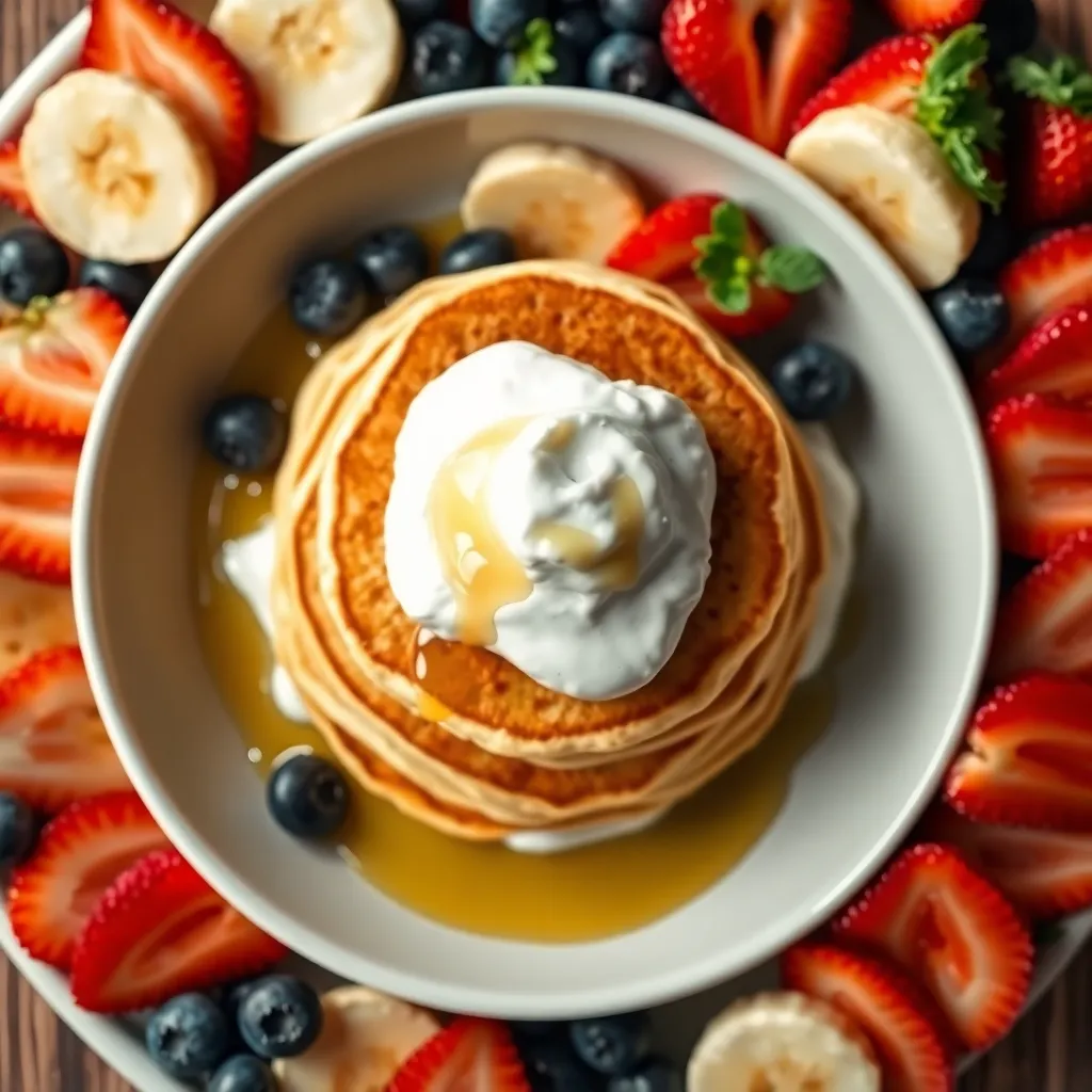 sami clarke breakfast pancake bowl recipe - Pancake Recipe Step Image