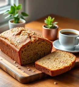 Healthy Oat Banana Bread