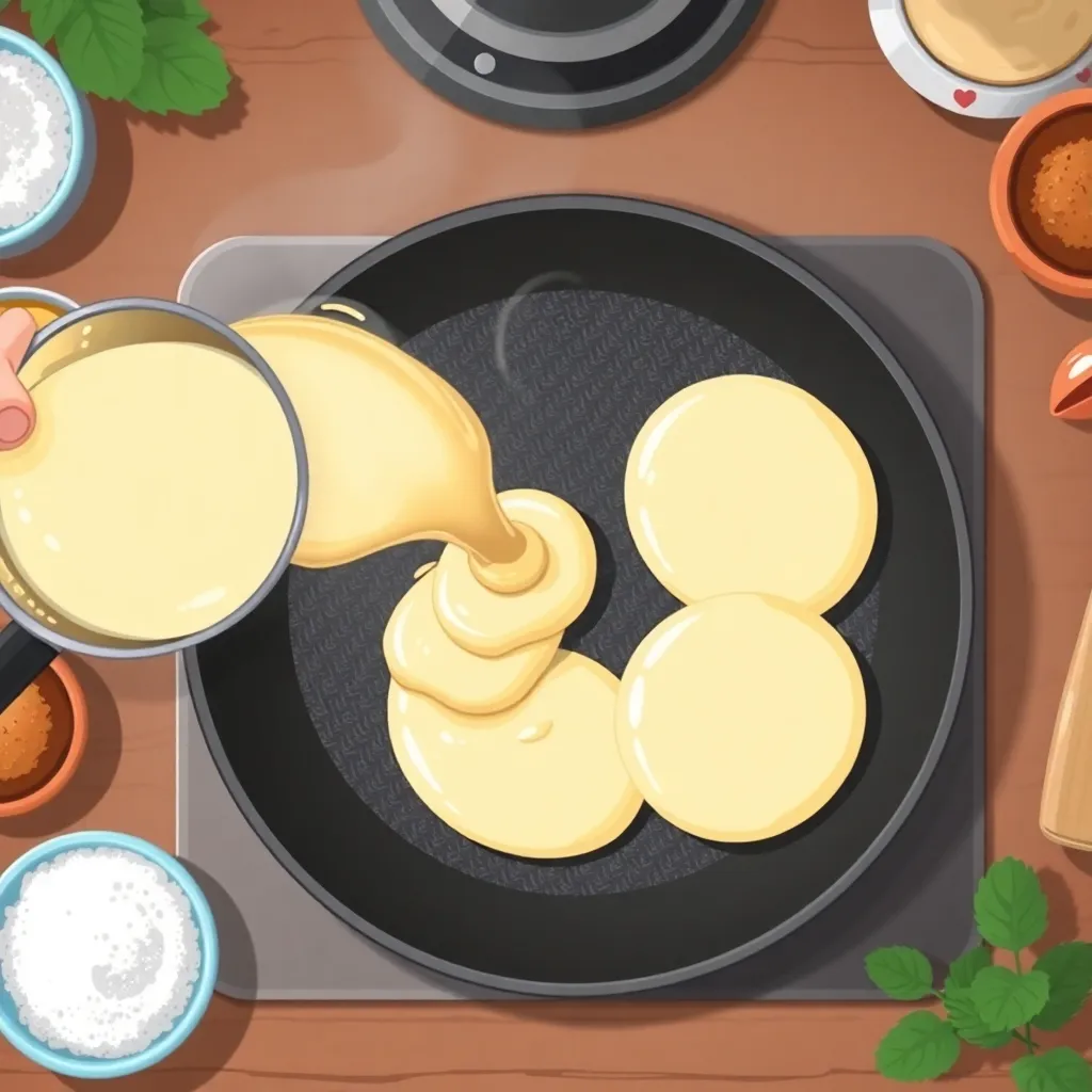 easy japanese pancake recipe - Pancake Recipe Step Image