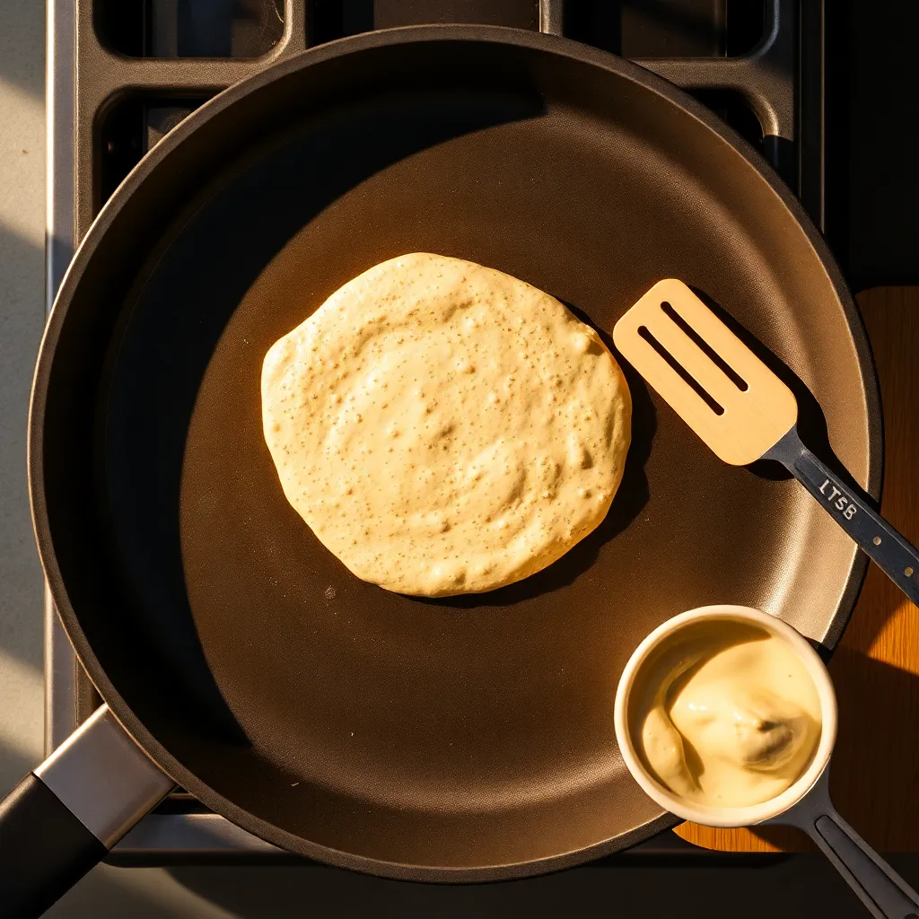 denny's 9 grain pancake recipe - Pancake Recipe Step Image