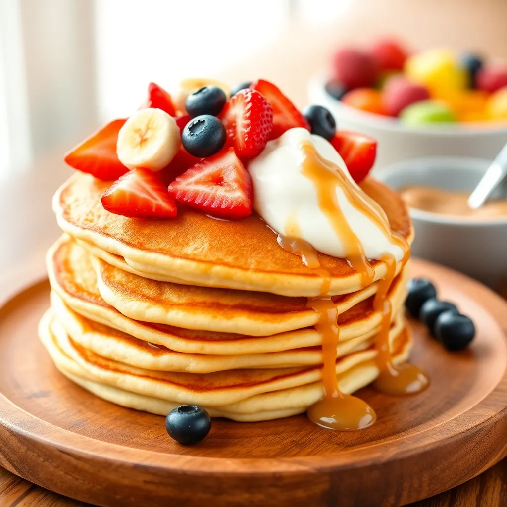 healthy breakfast pancake recipe - Pancake Recipe Step Image