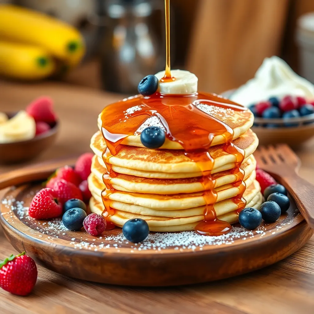 pancake recipe no milk or butter - Pancake Recipe Step Image