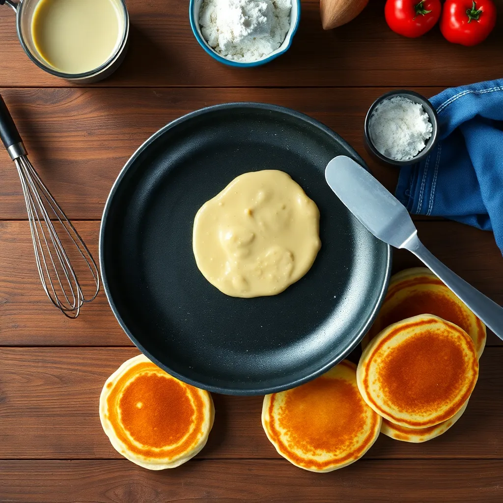 pancake recipe without baking powder - Pancake Recipe Step Image