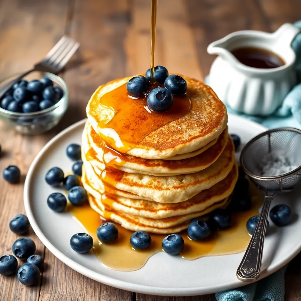 blueberry pancakes recipe - Pancake Recipe Step Image