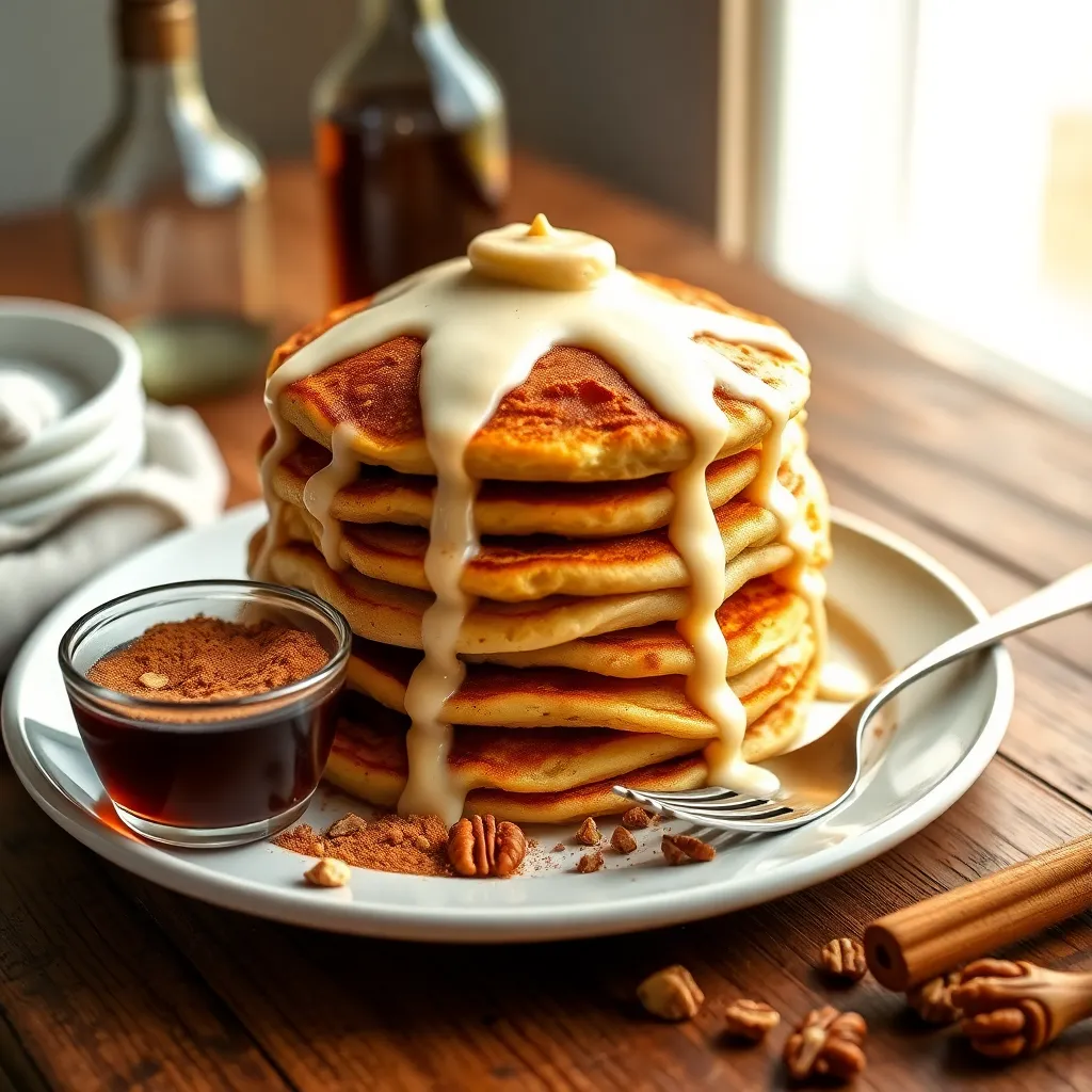 cinnamon roll pancake recipe - Step 5